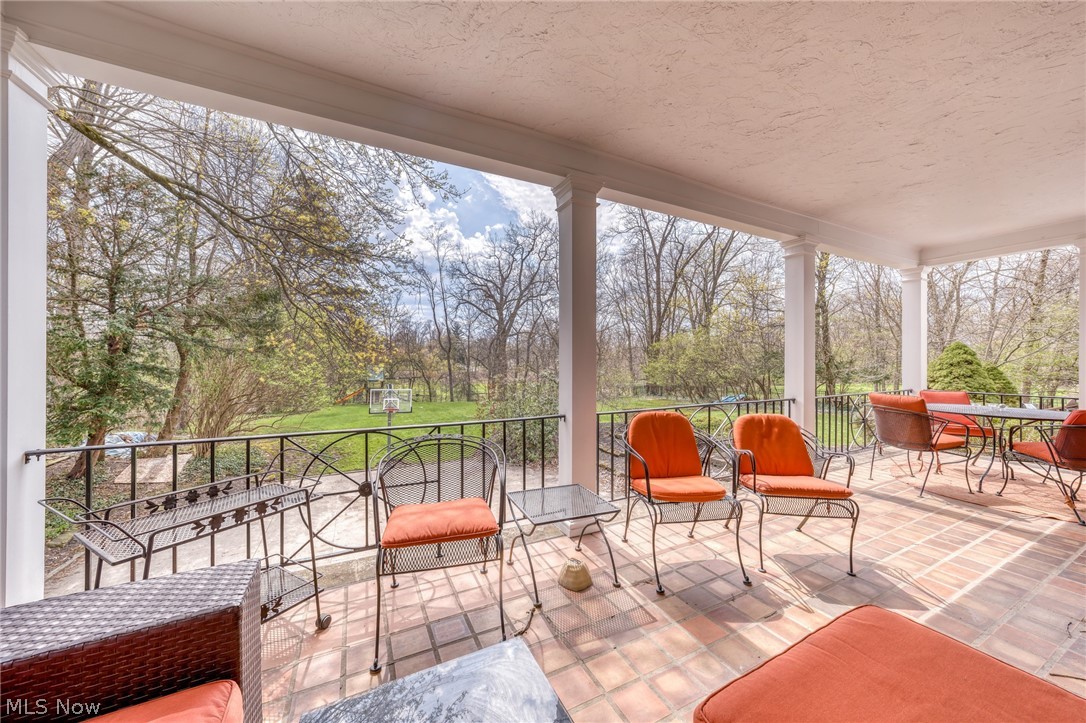 17640 South Woodland Road Cleveland, OH 44120 - Photo 31 of 40 Covered patio overlooking golf course