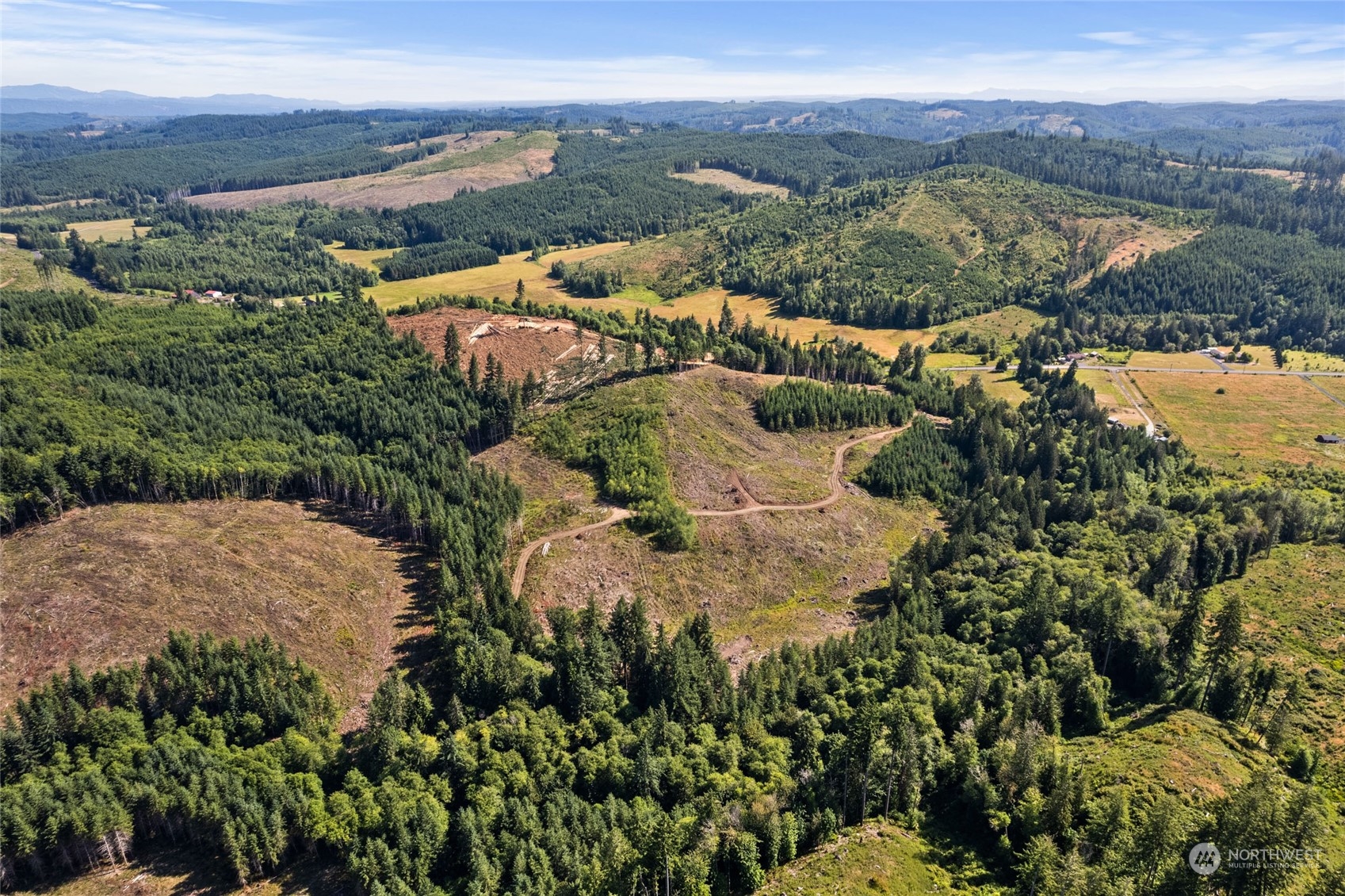 4 Bunker Creek Road Chehalis, WA 98532 - Photo 12 of 15 a view of a city with mountains in the background