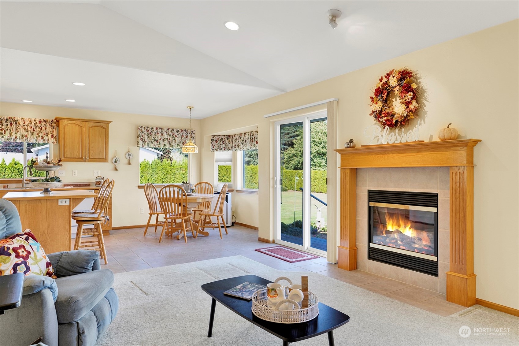 343 West Pole Road Lynden, WA 98264 - Photo 9 of 40 a living room with furniture and a fireplace