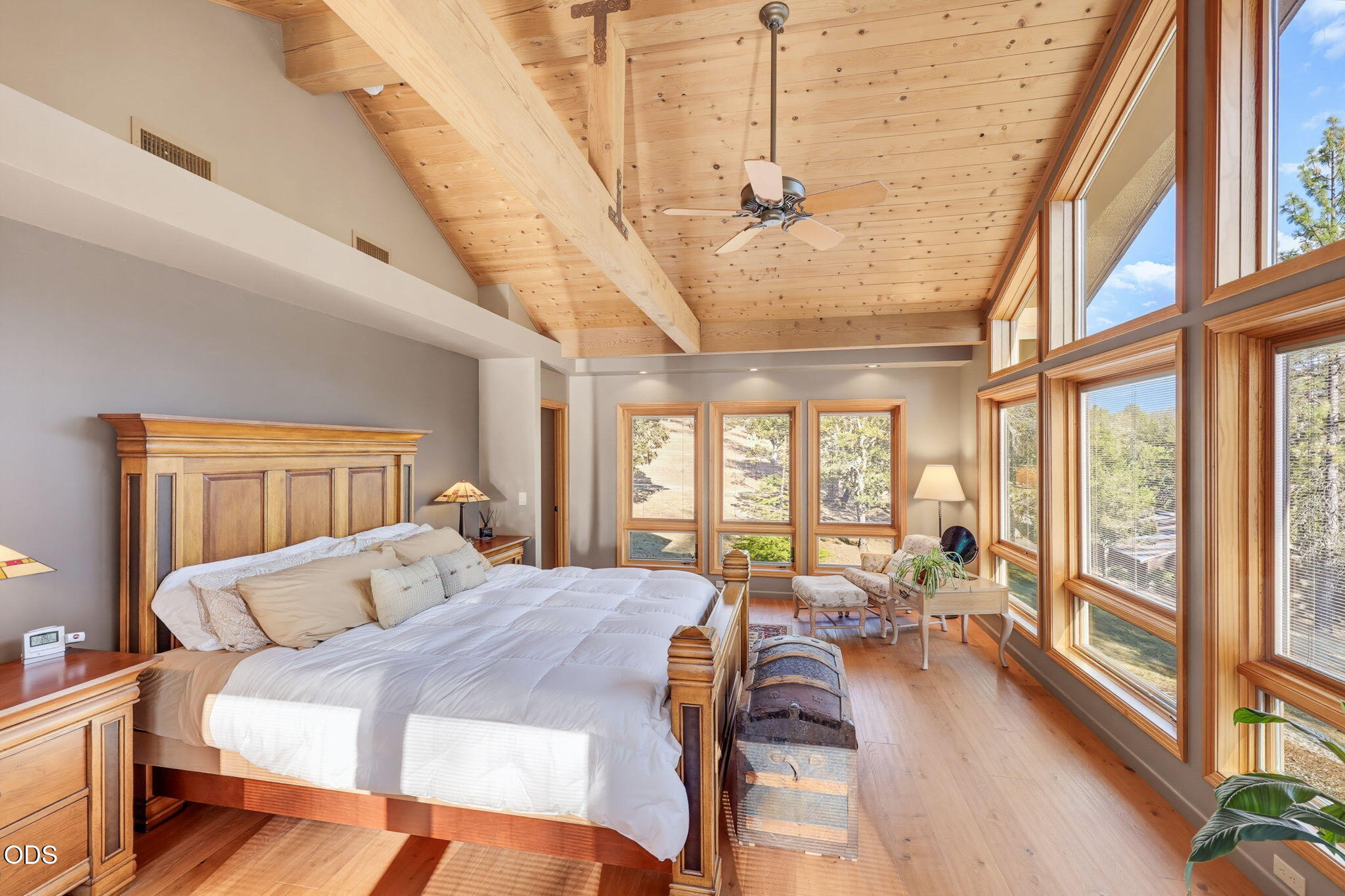 2459 Little Applegate Road Jacksonville, OR 97530 - Photo 26 of 86 a bed room with a bed and a large window