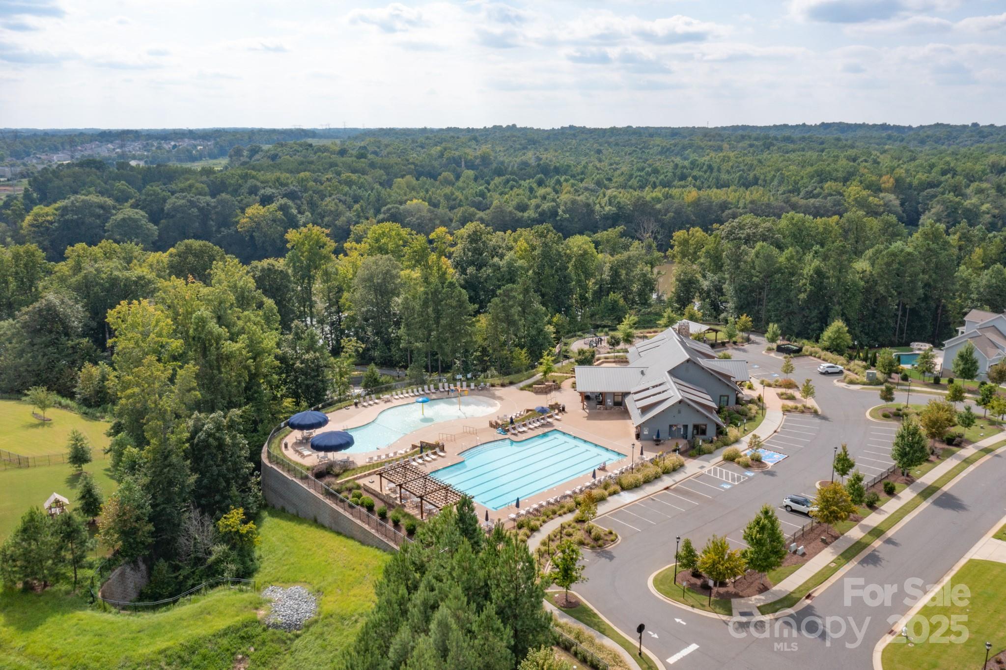1180 Weir Court Fort Mill, SC 29708 - Photo 33 of 37 an aerial view of a house with swimming pool and mountains