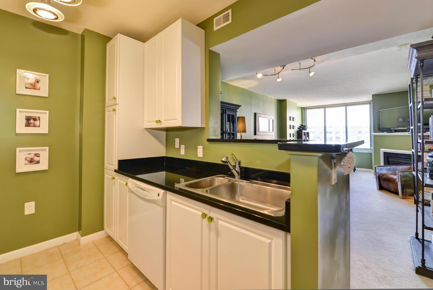 851 North Glebe Road, Unit 902 Arlington, VA 22203 - Photo 9 of 30 a kitchen that has a sink and cabinets