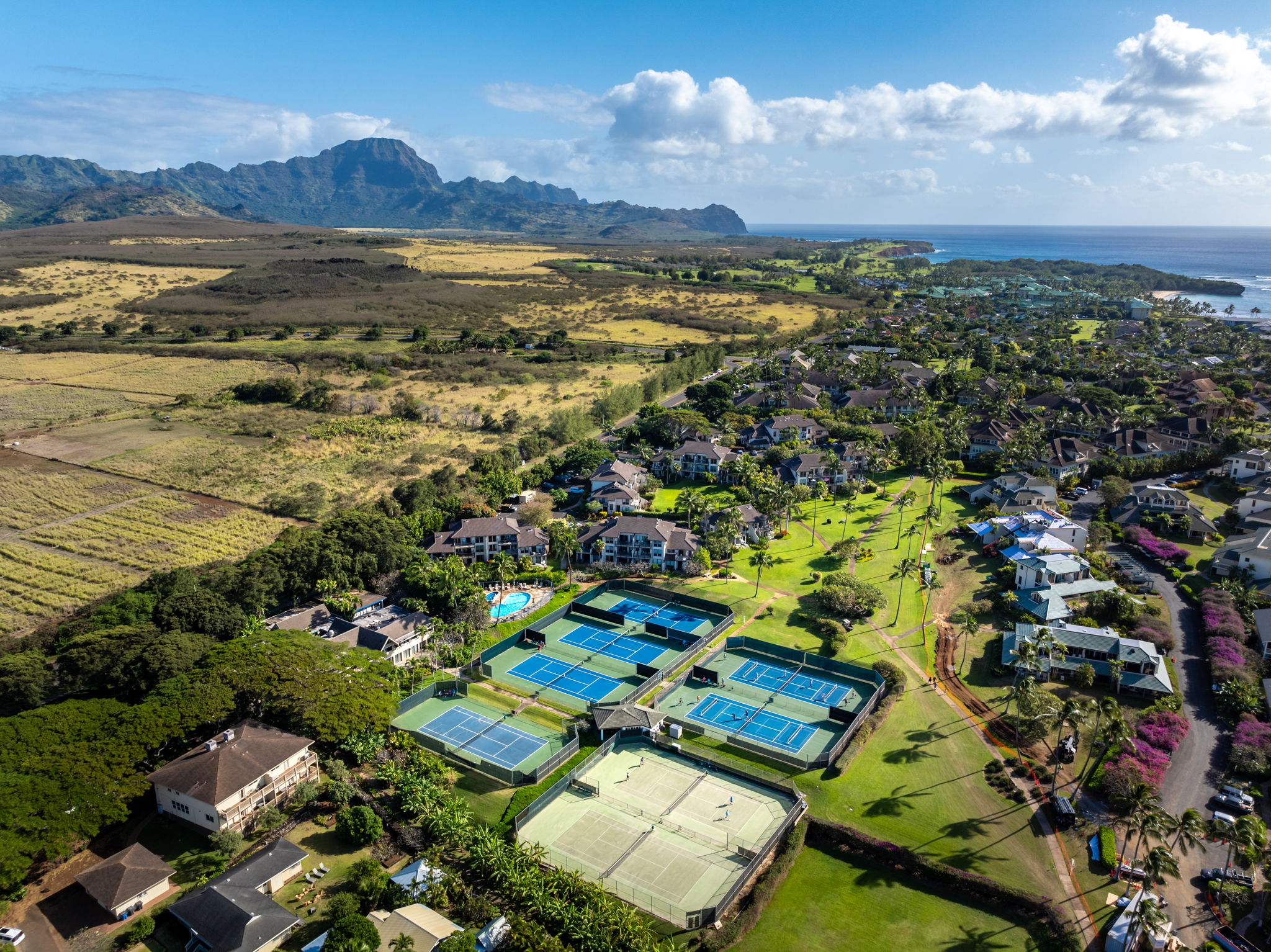 2371 Ho'ohu Road, Unit 610 Koloa, HI 96756 - Photo 25 of 29 a view of a city with mountains in the background