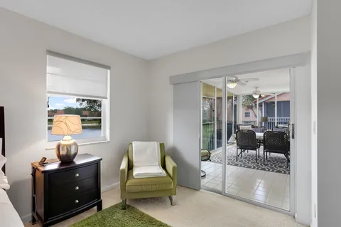 a spacious bathroom with a double vanity sink and a mirror