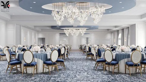 a living room with pool table and chandelier