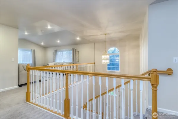 a view of a hallway with window