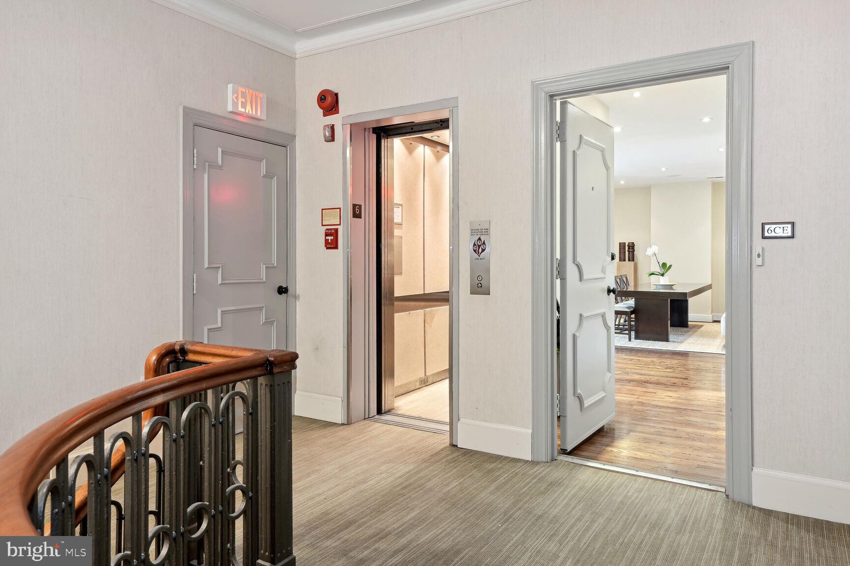 2230 California Street Northwest, Unit 6CE Washington, DC 20008 - Photo 4 of 49 ELEVATOR TO 6TH FLOOR PENTHOUSE