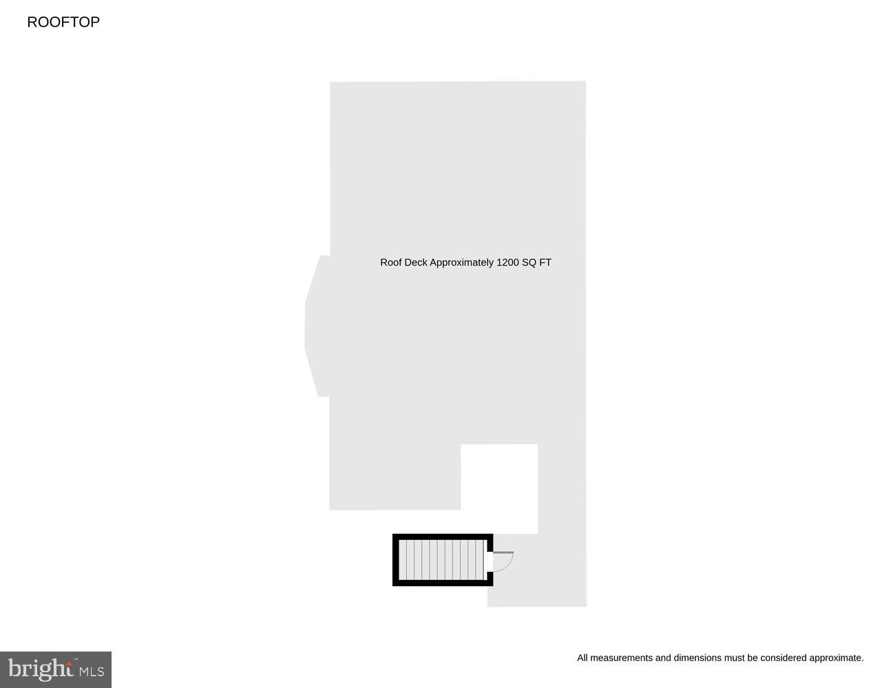 2230 California Street Northwest, Unit 6CE Washington, DC 20008 - Photo 48 of 49 PRIVATE ROOF DECK FLOOR Approximately 1200 Sq Ft