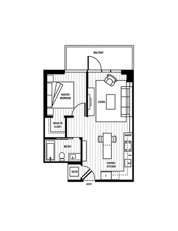 a picture of a bench in front of a refrigerator