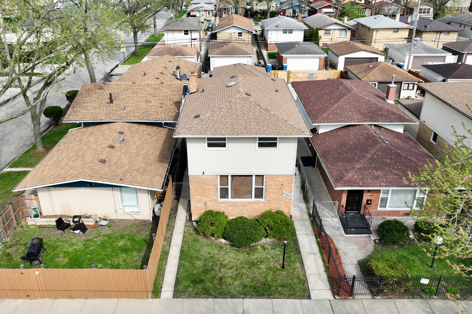 11603 South Loomis Street Chicago, IL 60643 - Photo 26 of 26 an aerial view of a house with a yard