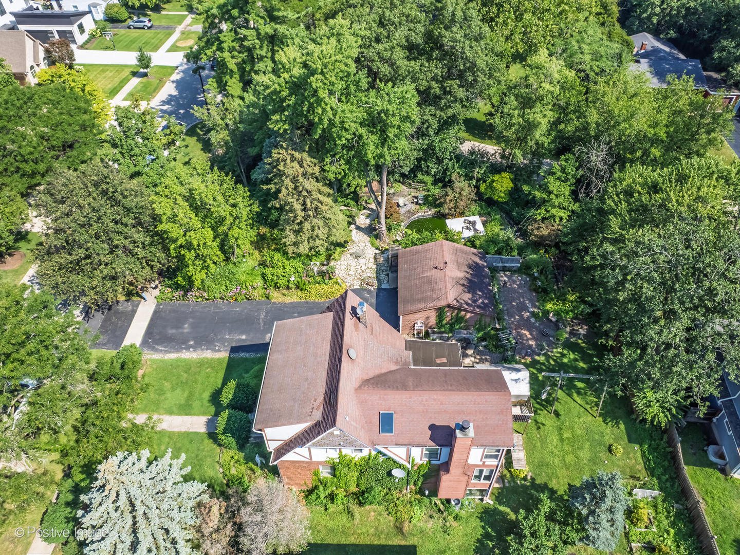 245 Middaugh Road Clarendon Hills, IL 60514 - Photo 5 of 10 an aerial view of a house with garden space and a street view