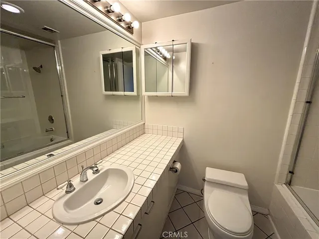 a view of a building with a and white checkered floor