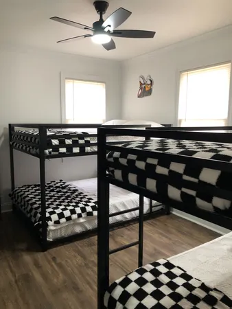 a room with furniture