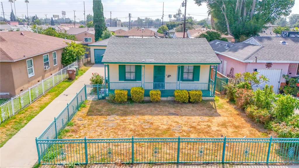 1208 South White Avenue Compton, CA 90221 - Photo 33 of 46 a aerial view of a house with a yard from a terrace
