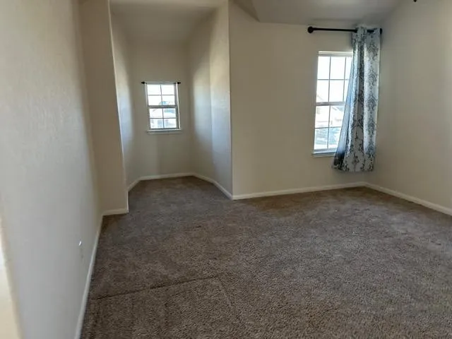 an empty room with a window