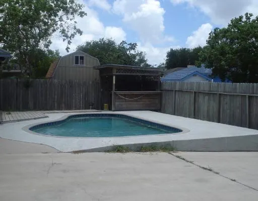 a backyard of a house