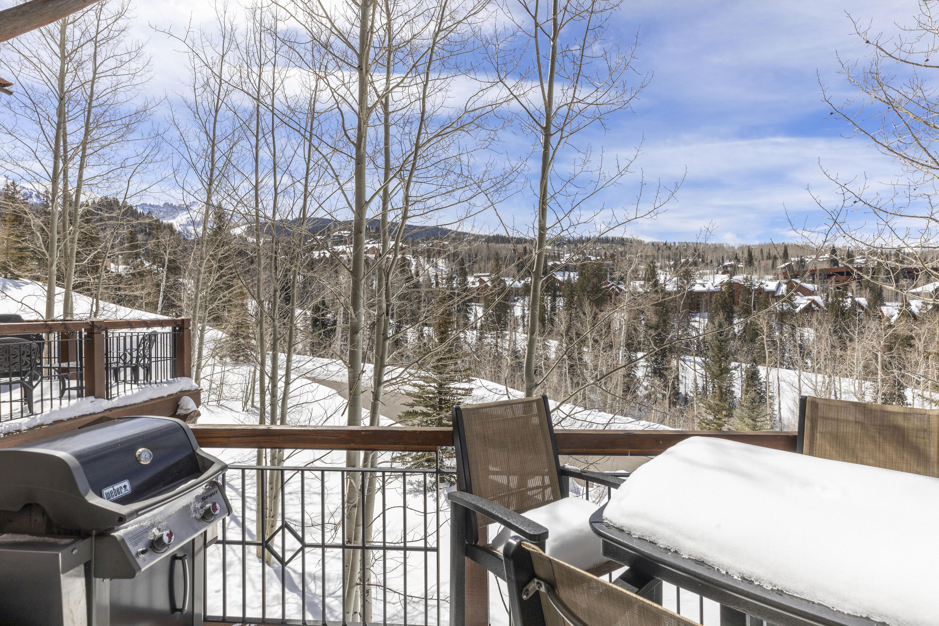 120 Vischer Drive, Unit 135 Mountain Village, CO 81435 - Photo 29 of 35 a view of balcony with two chairs and a table