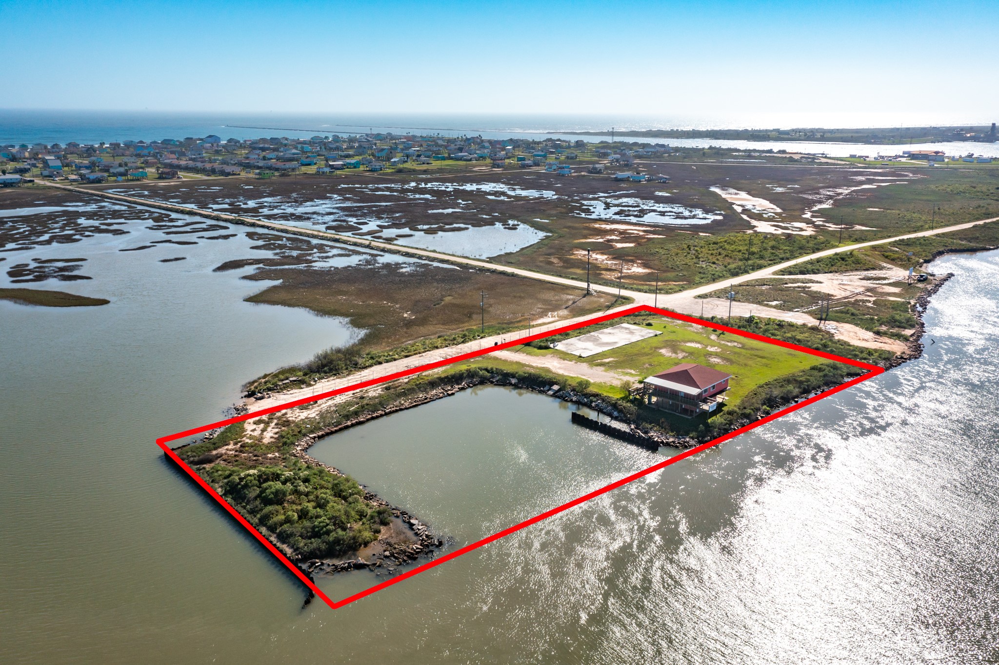 606 Canal Drive Surfside Beach, TX 77541 - Photo 6 of 6 an aerial view of swimming pool