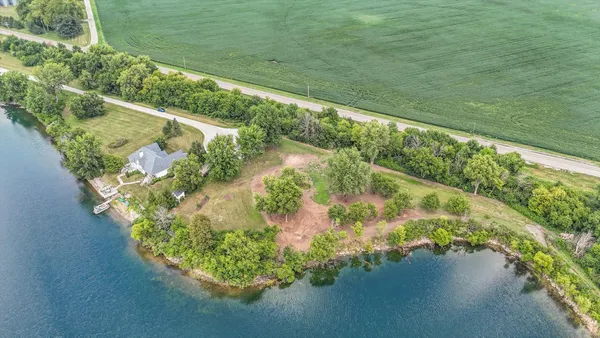 a view of backyard with green space