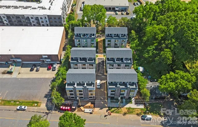 an aerial view of multiple house
