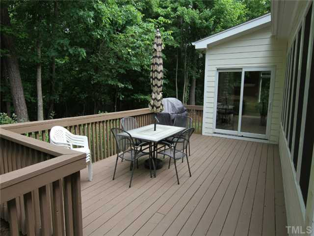 4020 Grayson Ridge Court Raleigh, NC 27613 - Photo 22 of 24 Beautiful Large Deck Overlooking Private Back Yard Patio/Deck