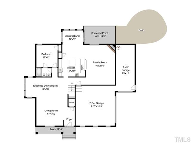 12834 Edsel Drive Raleigh, NC 27613 - Photo 24 of 25 First Floor Plan