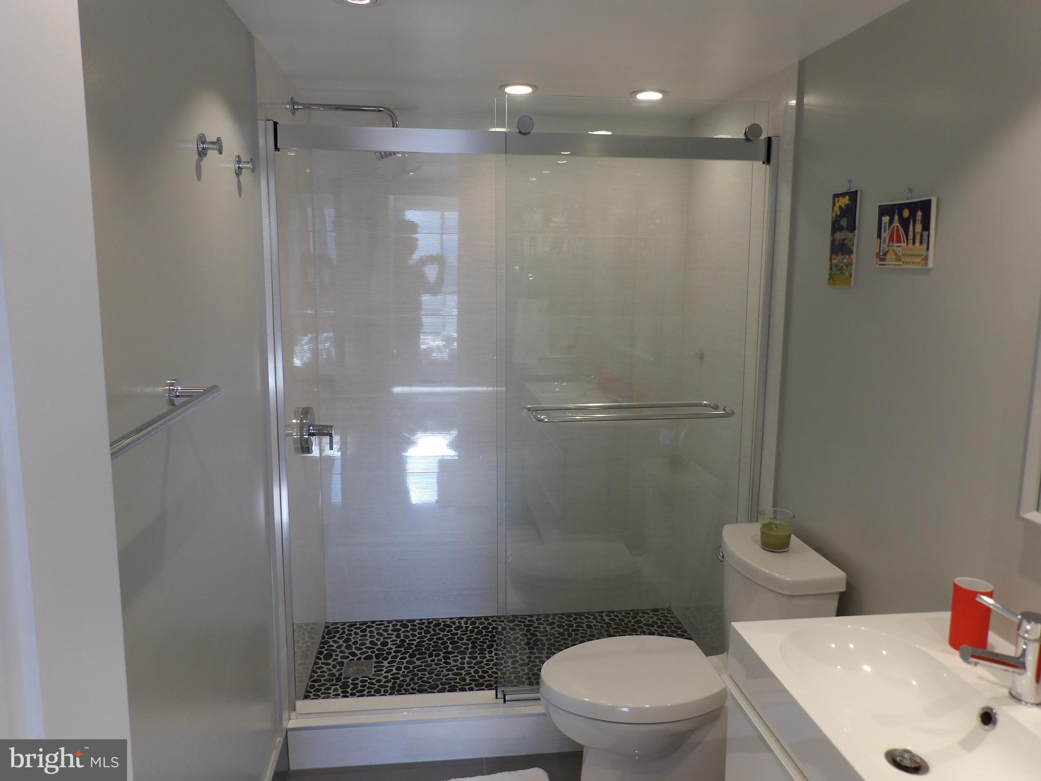 1800 Old Meadow Road, Unit 902 McLean, VA 22102 - Photo 39 of 67 a bathroom with a shower a toilet and a sink