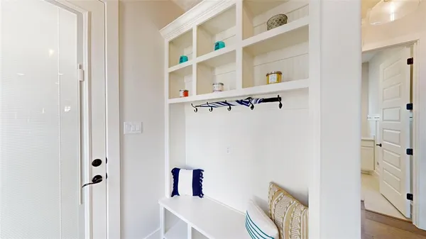 a very nice looking room with a white door