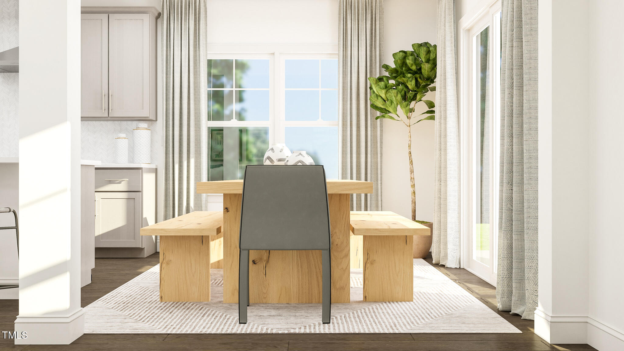 607 Bronco Circle Durham, NC 27703 - Photo 11 of 30 a living room with a couch and a dining table