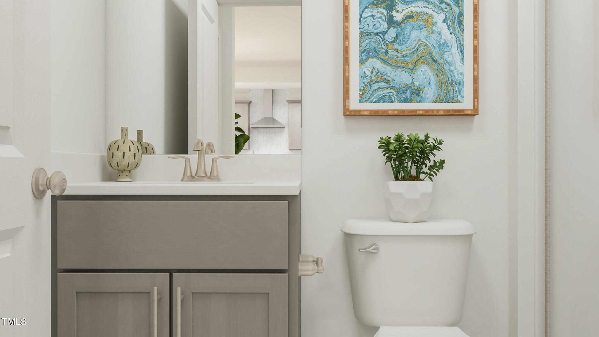 607 Bronco Circle Durham, NC 27703 - Photo 29 of 30 a bathroom with a sink and a mirror