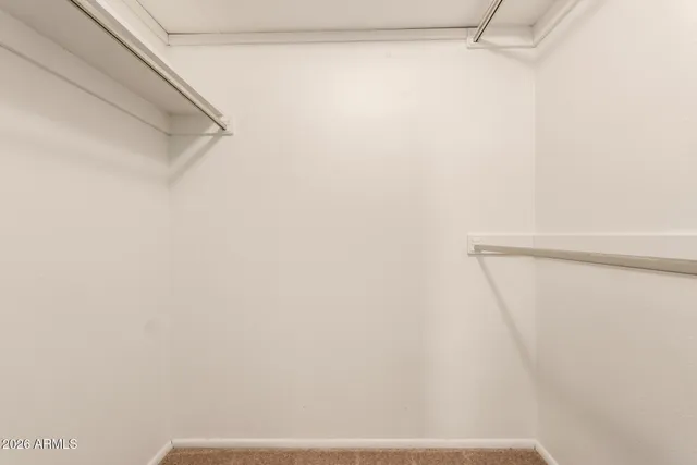 a view of small space with racks on the wall