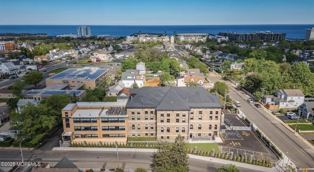 a view of a city from a balcony