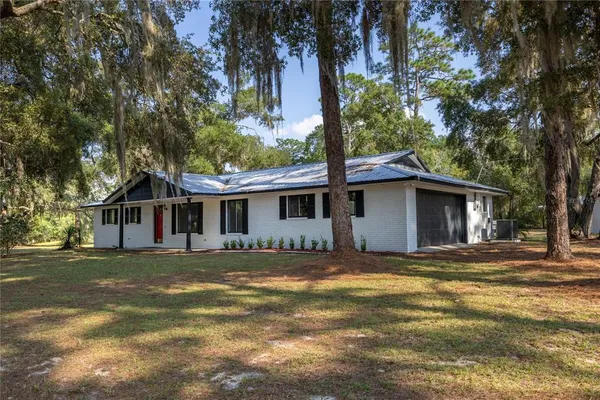 a view of a lake with a city