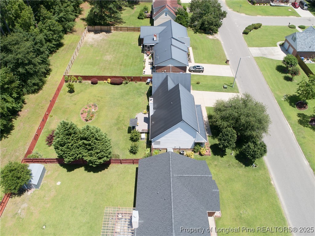6528 Foxberry Road Fayetteville, NC 28314 - Photo 49 of 50 an aerial view of a house with a yard