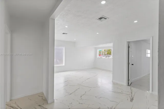 an empty room with a window