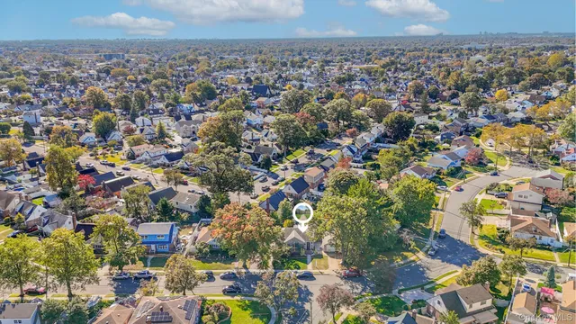 an aerial view of a city