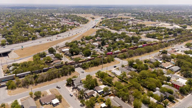 an aerial view of a city