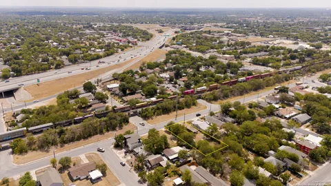 an aerial view of a city