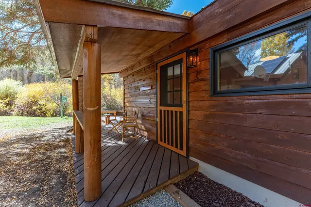 a view of a door with a door