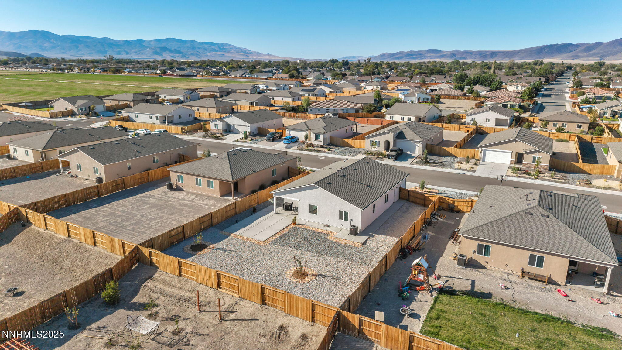 1019 Anthony Court Fernley, NV 89408 - Photo 45 of 55 an aerial view of a house with a lake view