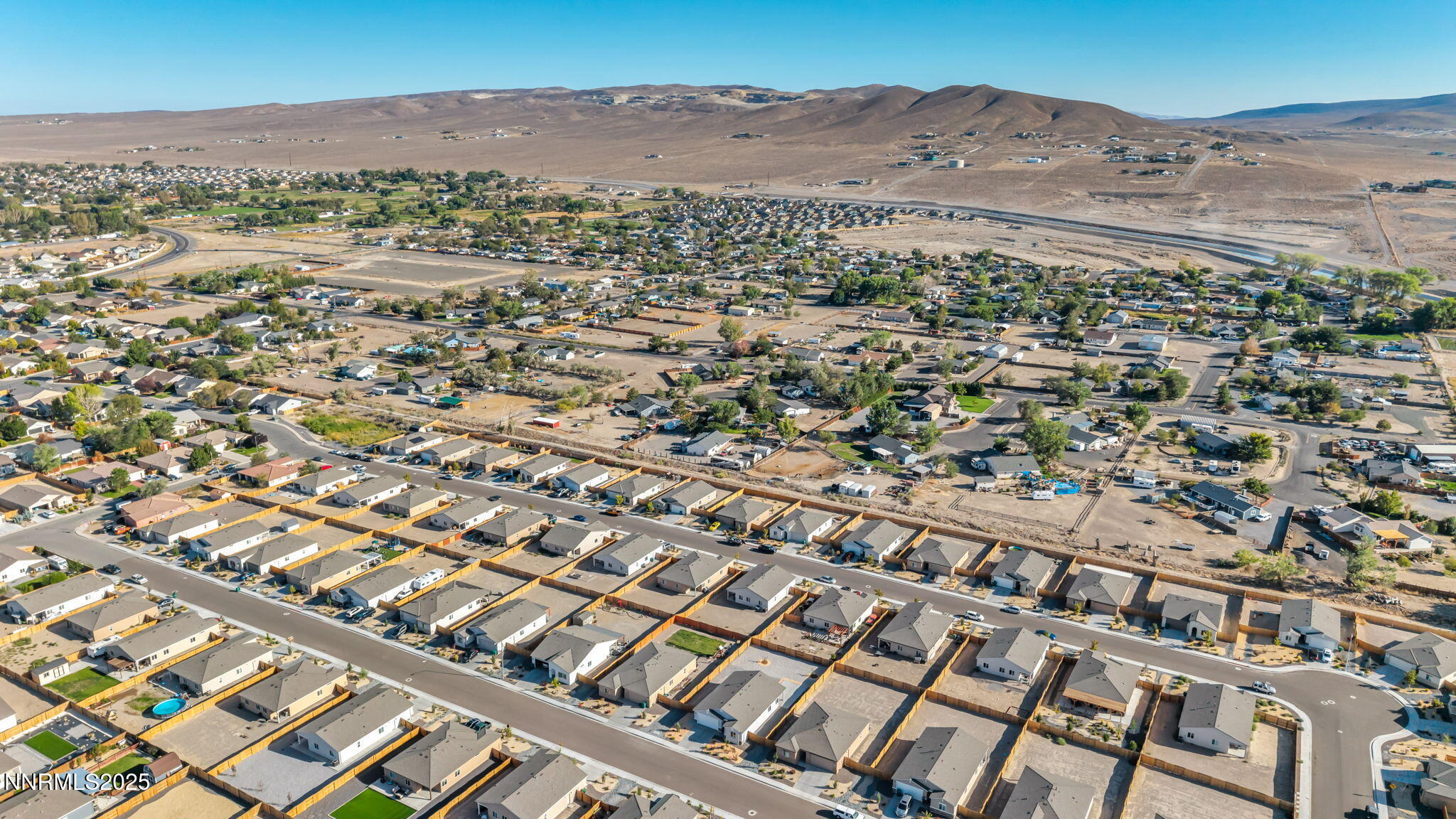 1019 Anthony Court Fernley, NV 89408 - Photo 48 of 55 an aerial view of residential houses with outdoor space