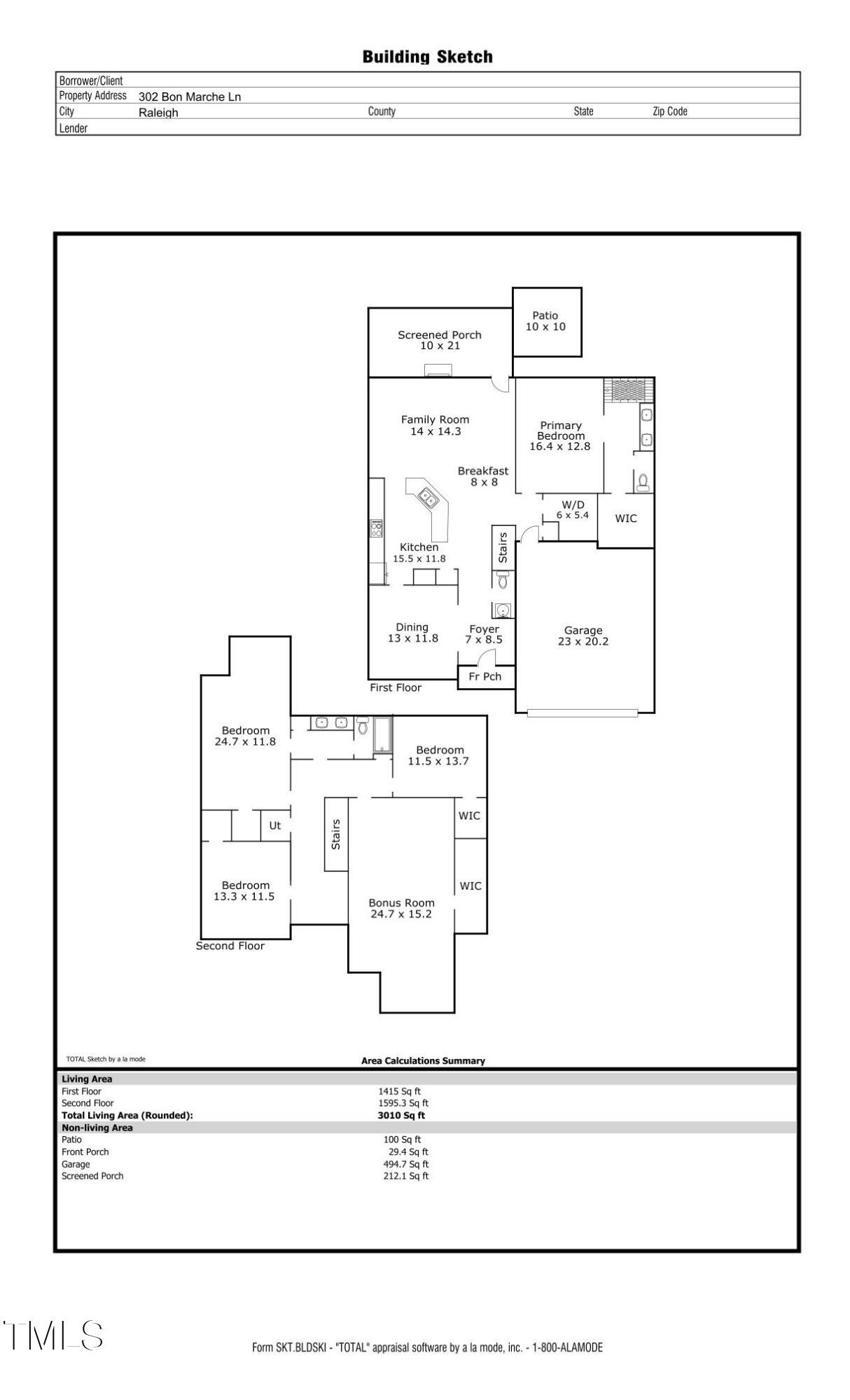 302 Bon Marche Lane Raleigh, NC 27615 - Photo 33 of 33 302 Bon Marche - Floor Plan (3)
