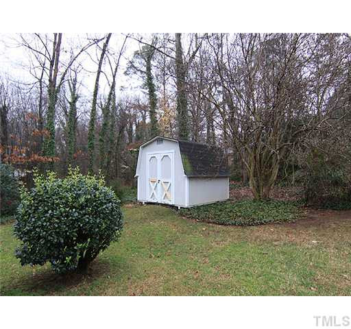 5100 Rembert Drive Raleigh, NC 27612 - Photo 16 of 16 This 10X10 storage building situated on the back left corner of the lot conveys and has been valuable storage for lawn tools. Storage