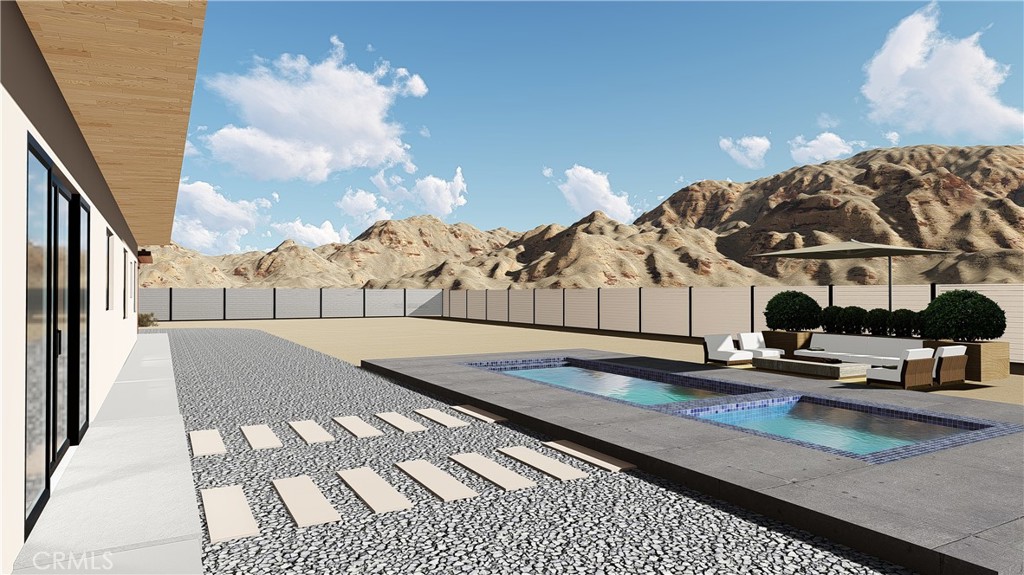 64845 Sun Oro Road Joshua Tree, CA 92252 - Photo 4 of 52 a view of swimming pool with outdoor seating