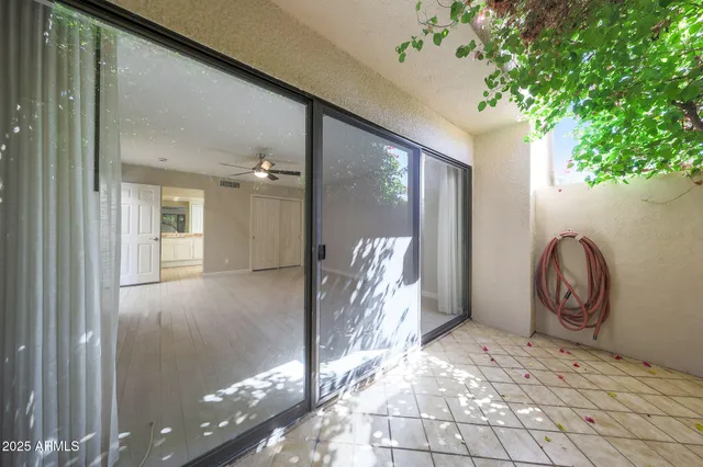 a view of entryway with wooden floor