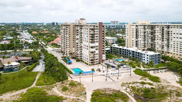 a view of a city with tall buildings