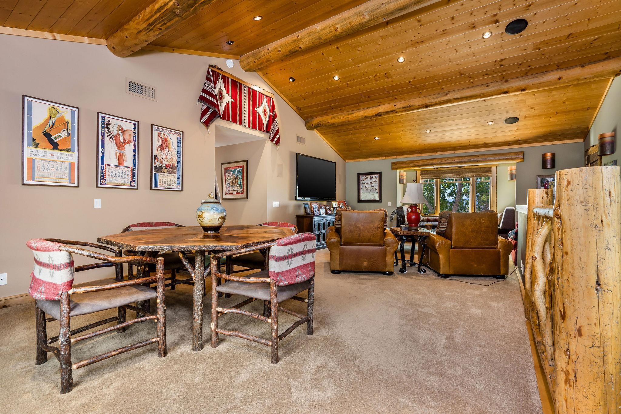 716 Aspen Springs Ranch Road, Unit 59012 Mammoth Lakes, CA 93546 - Photo 30 of 50 a view of a livingroom with furniture and a rug