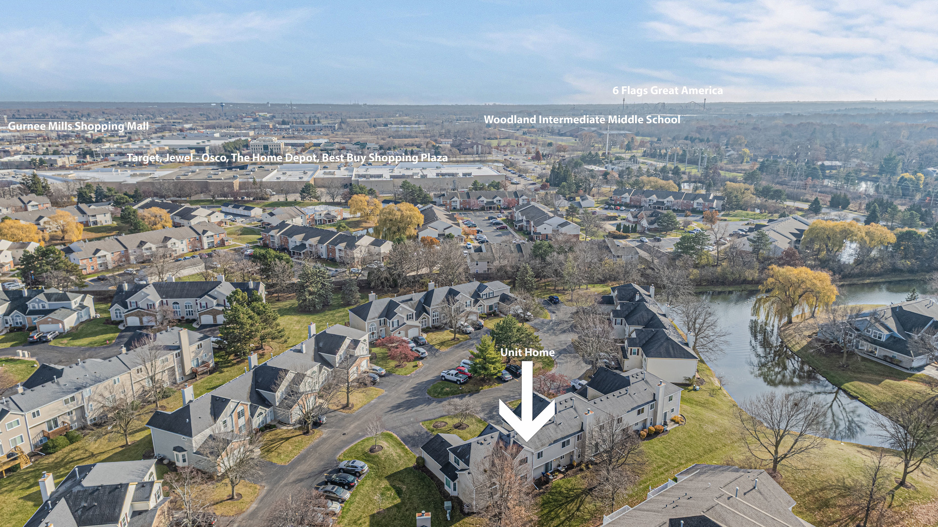 6743 Nantucket Court, Unit 6743 Gurnee, IL 60031 - Photo 26 of 30 an aerial view of multiple house