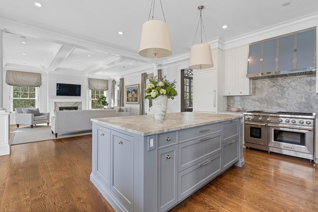 48 Everett Avenue Winchester, MA 01890 - Photo 9 of 42 a kitchen with stainless steel appliances granite countertop a stove and a wooden floors