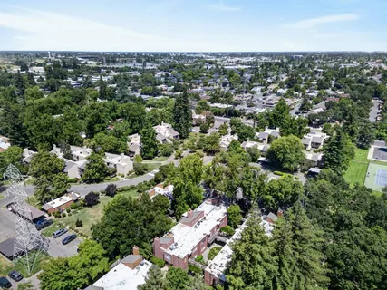 an aerial view of multiple house